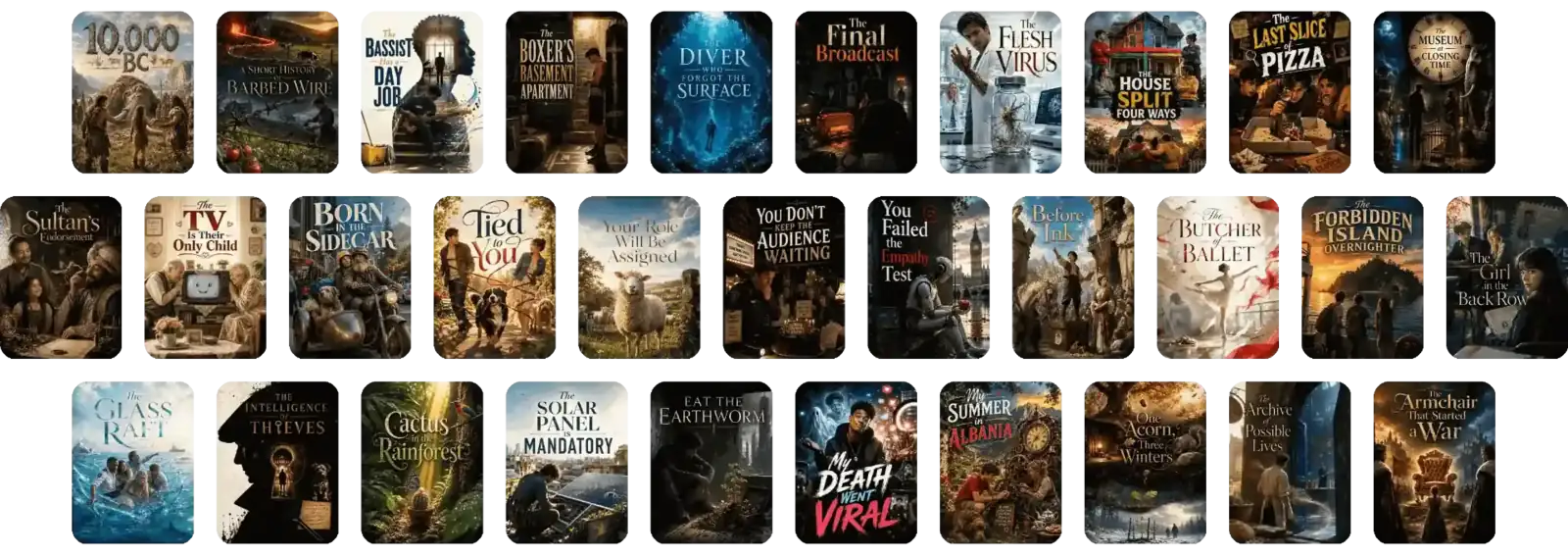 Collage of bilingual books from the Read2Fluent library